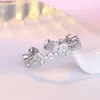 R5UX Ring Fashion Piękny projektant koniczyny dla kobiet Rose Gold Srebrny Bling Diamond Crystal Otwarty Biżuter