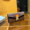 Designer Fashion äkta läder fällbara plånbok söt myntväska kvinnor lyxiga kreditkortshållare plånböcker