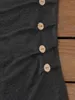 Tanques femininos botão feminino ilhó babados colarinho quadrado tanque preto blusa solta mulheres 2023 camisas de verão casual sem mangas sólida