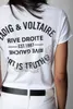 Zadig Voltaire Designer T Shirt 23ss Mens ZV Classic Alphabet Print Wings Wing