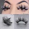 Fałszywe rzęsy Asiteo Glitter Kolor Ombre Lashes Mink 25 mm puszysty kolorowe smugi cosplay makijaż okrucieństwa wolne rzęsy hurtowe dostawca hurtowy HKD230817