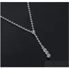 Sieraden sier bruid earring ketting set witte strass crystal party prom drop levering evenementen accessoires dhxrt dhxrt