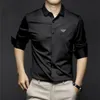 Mens Casual Shirts Long Sleeves Patter EmbtoideryIce Cotton Breathable Tees Shirt Hip Hop Street Wears Top Unisex Tshirts Asian Si176b