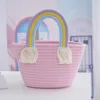 Abendtaschen Baumwollseile Handtasche Regenbogentasche Mode einfache frische süße Urlaub und Tourismuswebgeschenk 230816