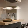 Lampadari tavolo da pranzo moderno nero rotondo a sospensione della luce semplice soggiorno cucina bar lampadario illuminazione interno