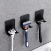 Estantes de baño Soporte de rasurador de afeitar gancho autoadhesivo para toalla de llave estante de almacenamiento de cocina accesorios 230817