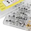 Outils de réparation kits 100pcs / set 3.0-7,5 mm de montre en alliage couronne pièces accessoires assortis outil de réparation de montre pour horloger couronnes watchs tiges outil ensemble 230817