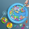 Baby Rail Montessori Go Fishing Game Toy for Children 3 Year Old Magnetic Child Bath Fish Kids Water Table Beach Pool Boy Gift 230816