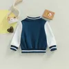 JACKETS KIDS Baseball Vestes pour garçons Girls Baby Sweetwear Lettre de lettres Modèle à manches longues Mabillement avant Chanting Farm