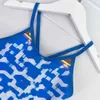 Designer Baby Bikini Girls Swimwear LETTER IMPRESSIONS KID BEACH FOURNIPES Taille 80-150 cm STRAP DE CROSS