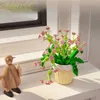 Blöcke Sembo 611059 Tulpepopfe Pflanzenblumen -Set kompatible Bausteinblumenserie Spot Dent Bildung handgefertigtes Spielzeug R230817