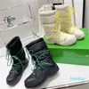 Bomber Boots Flatform Lace Up في الكاحل Boots Black White Green Designer Booties Nylon مقاومة للماء الأحذية الرياضية