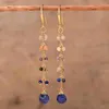 Kolczyki Dangle Znakomity projekt Kobiety biżuteria Kamień naturalny bohemia ametyst Amazonite lapis lazuli hurtowe