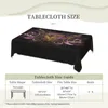 Tafeldoek rechthoekig gemonteerde drievoudige maangodin Midnight Shimmer Oilproof Table Cloth Outdoor 40 "-44" omslag