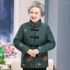 Damengrabenmäntel Dicke warme Oma Winterjacke Mode Chinesische Stil Frauen Outwear ältere ältere weibliche Kleidung 5xl Baumwolle