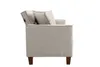 البيع الساخن الأريكة الصلبة سهلة التجميع 2 مقاعد الأثاث تنفس أريكة أريكة براز ، بيج