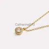 Collane a ciondolo Canner Simple Diamond 925 Sterlsilver Collana per donne Pendente iniziale a catena lunga matrimoni di gioielli di lusso 2023 J230817