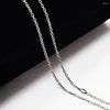 Kedjor Fashion Polished 3mm TA1 Pure Titanium O Link Chain Halsband unisex Anti-allergiska hudvänliga män Kvinnor Halsband