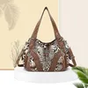 Hobo Angelkiss Women Hobo Handbags Fashion Leopard Shoulder Bag Large Capacity Tote Bag Top-handle Handbag Satchel Shopper Pack HKD230817