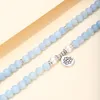 Strand Natural Stone Armband Yoga Mara Halsband 108 Pink Chalcedony Beads Women's Fashion Meditation Jewelry 2023