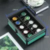 Schmuckschachteln 10 Slots Watch Box Organizer mit Glasfenster Aluminiumlegierung Metall Display Luxus Uhren Hülle Aufbewahrungsbox Uhrenhalter für Männer 230816