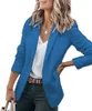 Blazer Blazer Autumn Temperament Coat maniche lunghe Corso a colore solido Collar Single Sfritto 230817