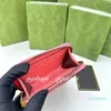 2023 Skórzany projektant portfela uchwyt karty mini torebka portfel męski Kobiety mężczyźni krótkie uchwyty bambusowe złote litery 5a