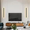 Wall Lamp Nordic Long Strip Modern Minimalist Line Grille TV Background Light Luxury Living Room Bedroom Sconce