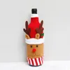 Рождественские пакеты с бутылкой вина Рождество Санта -оленя снеговики снеговик чехлы для бутылок для вин