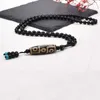 Pendant Necklaces Fashion Tibetan Ceramic Bead Necklace Sweater Chain Nine Eyed Tianzhu