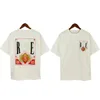 Rhude T-shirt Summer designer T Shirt Men T Shirts Tops Letter Print Shirt Mens Women Clothing Short Sleeved S-xxl