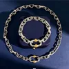 New designed Trendy Chain Knot Thick Necklace Men Punk Hip Hop Loop Interlocking Chain Women bracelet Designer Jewelry T200