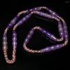 Loose Gemstones 40 8mm Weathered Purple Agate Long Beads For Jewelry Making Diy String Bracelet Beaded Necklace Charms Old Bead Accessorie