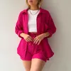 Pijamas de algodão da moda de roupas femininas para mulheres Tops Tops Tops With Shorts Galze Cardigan Homewear Summer 2023 Roupas