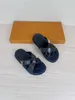 Designer Slides Kids Sandals Letter Printed Cross Woven Tape Baby Slippers Storlek 26-35 Summer Barnskor Box Packaging Juni25