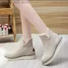 Bottes Bottes d'hiver pour femmes Fashion Boots Snow Boots Casual Leather Boots Cotton Boots Boots Boots High Platform Shoes Botines Mujer T230817