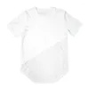 Herren-T-Shirts 2023 Außenhandel Lange lässige, atmungsaktive T-Shirt Trendy Sports Fitness Patchwork Kurzärmele