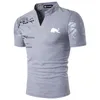 Men's T-Shirts Men's Fashion Short Sleeve Black and White Bull Print Stand Collar Polo T Shirt 230816