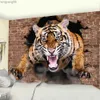 Tapisserier tiger tapestry vägg hängande hippie tapiz grym djur konst sovsal väggduk heminredning bakgrund filt