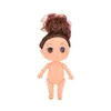 茶色のパンのヘアランドムカラーベーキングカビの少女おもちゃ35 "230816のミニドゥンの人形9cm人形