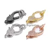 Clasps Hooks Riversr Cz Micro Pave Lobster Clasp White Pink Yellow Gun Black Copper Zircon Pendant Connectors Diy Jewelry Findings W Dhmua