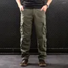 Men's Pants 2023 Cargo Tactical Multi-Pocket Cotton Overalls Combat Loose Slacks Trousers Man Army Military Straight Work