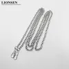 Accesorios de piezas de bolsas Lionsen o Tipo 4060120 cm Bolsas de metal de la cadena Hebilla de la cartera Correa para el hombro para las bolsas Reemplace la cadena de cuerpo cruzado 230817