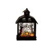 Vela de decoração de halloween pequena lâmpada de óleo portátil criativo retro abóbora ornamento ornamento lâmpada de vento