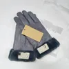 2023 4-color Gloves Women's fur one Autumn winter warm with suede uggss gloves