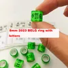 Inne dostawy PET 2023 Belg Pierścienie z literami karty ptak 8 mm 10pcs 230816