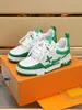 Chaussures décontractées de qualité Designer Luxury Trainer Sneaker Virgil Coube en cuir Abloh noir blanc vert rouge Plate-playtes plate-forme extérieure Marche L L