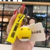 Creative Funny Expression Billiards Keychain For Men Snooker Fans Cartoon Color Ball Billiard Lovers Keyring Bag Pendant Keyfob