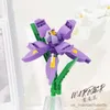 Bloki bloków budulcowych kwiat rośliny DIY Tulip Lavender Symulacja Bukiet Dekoracja domu Dekora