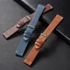 Watch Bands Retro First Layer Cowhide Watch Sangle 18 mm 20 mm 22 mm Soft Greil Leather Release Matte Watch Match pour Smart Watch 230817